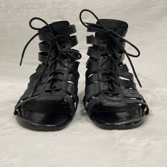 Call It Spring Lace-Up Wedge Sandals - Picture 1 of 6